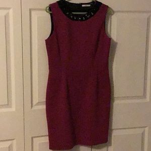 Raspberry color Tahari dress